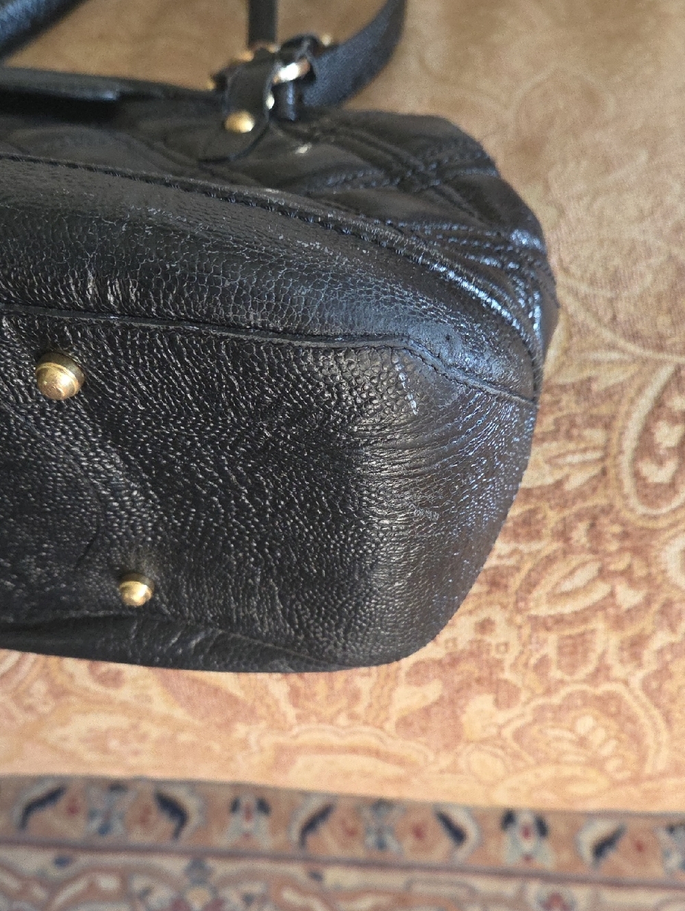 Brahmin Amy Rivington Black Leather Quilted Handbag - Picture 8 of 8